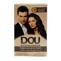 مسحوق صبغ الشعر والحواجب من دو-بني غامق