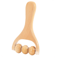 أداة التدليك من الخشب الطبيعي بحلقات قابلة للدوران...