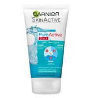 غسول مقشر قناع بيور اكتيف 3 في 1 من غارنييه - 150م...