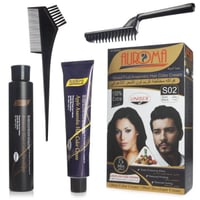 صبغة شعر الاهوائي اسود مظلم S02 من اوروما 200 مل