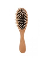 هير سستم فرشاة شعر خشبية بيج / أسود