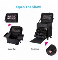 شنطة ميك اب ارتست قطعتين اسود