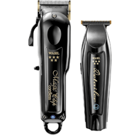مجموعة مكائن حلاقة احترافية لاسلكية كوردلس باربر ك...