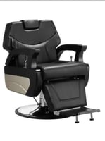 كرسي حلاقة رجالي جلد أسود من صالون سيستم