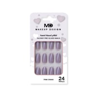 اظافر لاصقه لامعه بينك سوان NG02 من إم دي