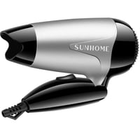 سن هوم - مجفف شعر صغير قابل للطي لون فضي/اسود