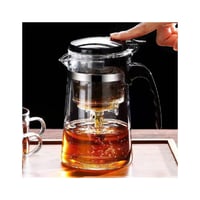 ابريق - شاي زجاجي مع مصفاة شاي شفافة