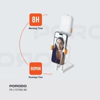 بورودو - حامل هاتف مع إضاءة مدمجة اصفر وابيض للتصو...