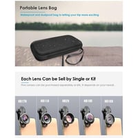 طقم عدسات كاميرا Apexel 4K HD للهواتف المحمولة 5 ف...