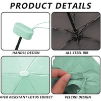 مظلة مطر - محمولة خفيفة الوزن مقاومة للرياح للنساء...