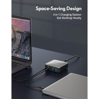 راف باور - منصة شحن بــ4 منافذ بقوة 100 واط بمنفذي...