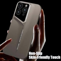 حافظة لهاتف ايفون 16 برو ماكس لون تيتانيوم رمادي