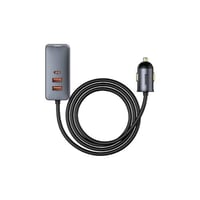 بيسوس - شاحن سيارة متعدد المنافذ PPS مع سلك تمديد...