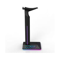 حامل سماعات رأس بإضاءة ار جي بي بمنافذ USB مناسب ل...