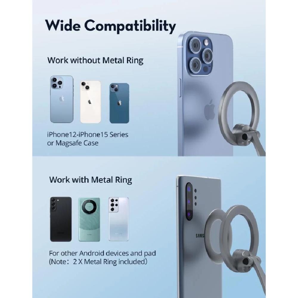 راف باور - ستاند جوال ماج سيف للسيارة - اسود