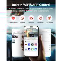 ريد تايجر - كاميرا داش 4K أمامية وخلفية