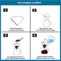 V60 - فلاتر قهوة بنمط مخروطي مصنوعة من الورق الأبي...