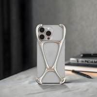 دارك - جراب الهيكل المصنوع من ستانلس ستيل فضي لامع