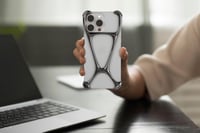 دارك - جراب الهيكل المصنوع من ستانلس ستيل فضي مطفي