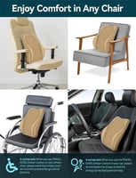 ترافل ايز - وسادة دعم قطنية مريحة للظهر من الميمور...