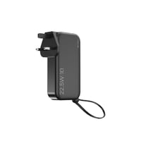 وي وو - شاحن جداري متعدد الرؤوس مع باور بانك سعة 1...