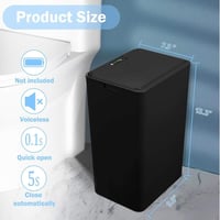 سلة مهملات اوتوماتيكية صغيرة بدون لمس رفيعة ومقاوم...