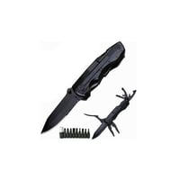 سكين جيب قابل للطي مع 9 قطع من لقم مفك البراغي