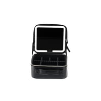 سيلو - شنطة مكياج صغيرة متنقلة مع مرآة مضيئة وتنظي...