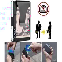 محفظة معدنية متينة مع مشبك للنقود والبطاقات الائتم...