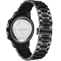 نيبوسي - ساعة يد رجالي تناظرية بعقارب ومينا أسود