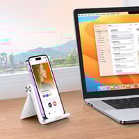 يوجرين - حامل جوال مكتبي متعدد الزوايا - ابيض