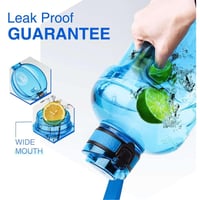 زجاجة مياه كبيرة تحفيزية مع مؤشر للوقت لون أزرق