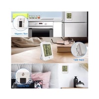 لينجي - ميزان حرارة رقمي لقياس الرطوبة في الاماكن...