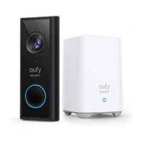 يوفي - جرس باب لاسلكي (يعمل بالبطارية) لتسجيل الفي...