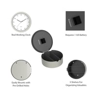 ساعة جدارية - بمقصورة خلفية مخفية