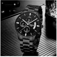 نيبوسي - ساعات انالوج عصرية بتصميم بسيط ومينا أسود...