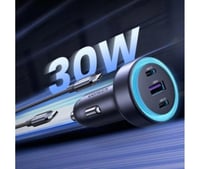 يوجرين - شاحن سياره 30 واط منفذين تايب سي + منفذ U...