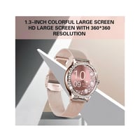 ساعة - HD ذكية لون ذهبي للنساء