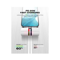 باور بانك - بطارية متنقلة صغيرة بمنفذ USB C لون اب...