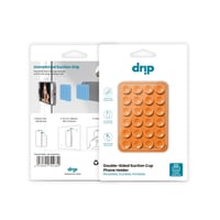 دريب - لصقة Drip سيليكون بشفط مزدوج للجوال - برتقا...