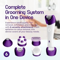 دينكس - جهاز ازالة الشعر 6 في 1 سموث جلايد للنساء...