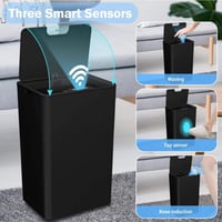 سلة مهملات اوتوماتيكية صغيرة بدون لمس رفيعة ومقاوم...