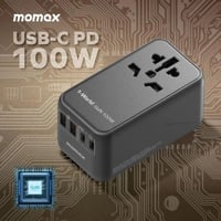 موماكس - شاحن وفيش سفر بتقنية الشحن السريع GaN PD...