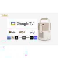 يابر - T2 PLUS بروجكتر محمول مع بطارية مدمجة مع مك...