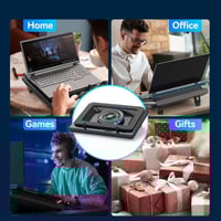 حامل وسادة تبريد لابتوب مع مروحة تبريد خارجية 5.5...