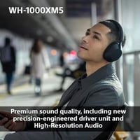 سوني - سماعة راس لاسلكية بخاصية الغاء الضوضاء عمر...