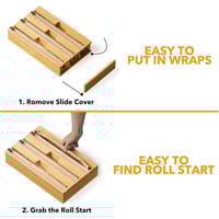 موزع تغليف 3 في 1 - مع قطاعة وملصقات ورق تغليف بلا...