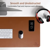 قاعدة ماوس غير قابلة للانزلاق من الجلد الصناعي ومق...