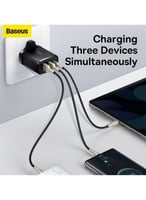 بيسوس - فيش جداري بمنفذين يو اس بي و منفذ تايب سي...