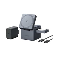 انكر - شاحن ماج سيف 3 في 1 - رمادي